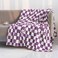 LOMAO Throw Blankets Flannel Blanket with Checkerboard Grid Pattern Soft Throw Blanket for Couch Bed Sofa Luxurious Warm and Cozy for All Seasons Purple 50x60