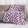 LOMAO Throw Blankets Flannel Blanket with Checkerboard Grid Pattern Soft Throw Blanket for Couch Bed Sofa Luxurious Warm and Cozy for All Seasons Purple 50x60