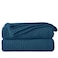 Longhui bedding 100 Cotton Knitted Throw Blanket Blue Soft Cozy Machine Washable 51x63 Perfect for Living Room Couch Sofa Bed or Travel