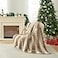Cozy Bliss Luxury Faux Fur Throw Blanket Animal Striped Print Non Shedding Double Sided Sherpa Blankets Super Soft Fluffy Thick Warm Throws Home Decor for Couch Bed Sofa Women Brown 60x80 Inches