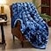 NEWCOSPLAY Super Soft Faux Fur Throw Blanket for Couch Indigo Fuzzy Plush Warm Blanket for Sofa Bed Indigo Throw50x60