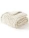 YnM Chunky Throw Blanket Hand Knitted with Chenille Yarn Skin Friendly Ventilated and Breathable Machine Washable Home Dcor Piece for Couch Sofa and Bed Butter Cream 60x80 Inch