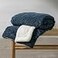 EverGrace Jacquard Boho Sherpa Fleece Throw Blanket for Couch Super Soft Cozy Fuzzy Plush Blankets for All Seasons Reversible Thick Warm Blanket for Bed Sofa Living Room Stormy Blue 50 x 60