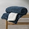 EverGrace Jacquard Boho Sherpa Fleece Throw Blanket for Couch Super Soft Cozy Fuzzy Plush Blankets for All Seasons Reversible Thick Warm Blanket for Bed Sofa Living Room Stormy Blue 50 x 60