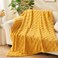 NEWCOSPLAY Super Soft Throw Blanket Mustard Yellow Premium Silky Flannel Fleece 3D Checkered Lightweight Bed Blanket All Season Use Mustard Yellow Checkered Throw50x70