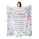 Fouca Sister Birthday Gifts Happy Birthday Gift for Sister from Brother Sister Throw Blanket 60 x 50