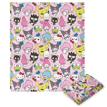 Northwest Hello Kitty Silk Touch Throw Blanket 50 x 70 Rainbow Magic