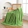Puncuntex Flannel Fleece Throw Blanket Apple Green 5060Super Soft Plush Cozy Blanket with Square Grid Design Luxury for Couch Sofa Chair