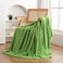 Puncuntex Flannel Fleece Throw Blanket Apple Green 5060Super Soft Plush Cozy Blanket with Square Grid Design Luxury for Couch Sofa Chair