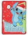 Northwest Disney Lilo and Stitch Mele Kalikimaka Holiday Throw Blanket 46 x 60 Cozy Soft Fleece Throw Blanket for Bed Couch
