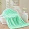 NEWCOSPLAY Throw Blanket for Couch Aqua Super Soft Flannel Fleece 3D Bubble Lightweight Bed Blanket All Season Use Aqua Throw50x60