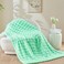 NEWCOSPLAY Throw Blanket for Couch Aqua Super Soft Flannel Fleece 3D Bubble Lightweight Bed Blanket All Season Use Aqua Throw50x60
