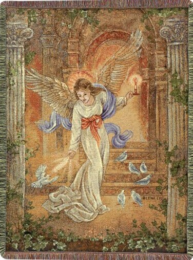 Manual Woodworker Manual 50 x 60Inch Tapestry Throw Angel of LightBedroom