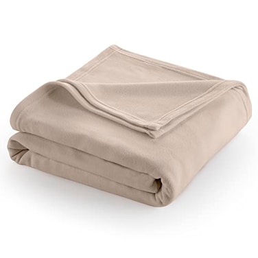 Martex Twin Size Fleece Bed Blanket Comfy Supersoft Fleece Blanket AllSeason Light Weight Throw Blanket Luxuriously Soft Throw Blanket for Couch and Sofa Machine Wash Beige