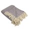 DII Chevron Throw Collection Handloomed Cotton 50x60 Eggplant