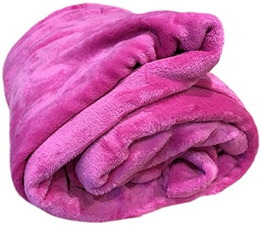 Home Must Haves Solid Hot Pink Bed Blanket Bedding Throw Fleece Super Soft Warm Full
