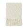 BOURINA Beige Throw Blanket 50x60 Inches Throw Textured Solid Soft Sofa Couch Decorative Knit Blanket
