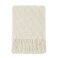 BOURINA Beige Throw Blanket 50x60 Inches Throw Textured Solid Soft Sofa Couch Decorative Knit Blanket