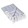 DII Herringbone Striped Collection Cotton Throw Blanket 50x60 Nautical Blue