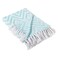 DII Rustic Farmhouse Throw Blanket with Decorative Tassles Use for Chair Couch Bed Picnic Camping Beach Just Staying Cozy at Home 50 x 60 Large Chevron Aqua
