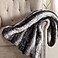 Christian Siriano NY Black Faux Fur Throw in Gift Box Black and Brown Polyester 1Piece Giftable Throw Blanket OEKOTEX Certified Confidence