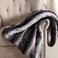 Christian Siriano NY Black Faux Fur Throw in Gift Box Black and Brown Polyester 1Piece Giftable Throw Blanket OEKOTEX Certified Confidence