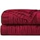 NTBAY 100 Pure Cotton Cable Knit Throw Blanket Super Soft Warm 51x67 Knitted Throw Blanket for Couch Sofa Chair Bed Extra Cozy Machine Washable Comfortable Home Decor Red