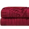 NTBAY 100 Pure Cotton Cable Knit Throw Blanket Super Soft Warm 51x67 Knitted Throw Blanket for Couch Sofa Chair Bed Extra Cozy Machine Washable Comfortable Home Decor Red
