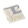 DII Rustic Farmhouse Cotton Cabana Striped Blanket Throw with Fringe 50 x 60 Cabana Striped OffWhite with French Blue