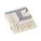 DII Rustic Farmhouse Cotton Cabana Striped Blanket Throw with Fringe 50 x 60 Cabana Striped OffWhite with French Blue