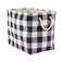 DII Buffalo Check Storage Collection Collapsible Bin with Handles Large Rectangle 175x12x15 Black White