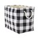 DII Buffalo Check Storage Collection Collapsible Bin with Handles Large Rectangle 175x12x15 Black White