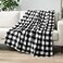PAVILIA Black and White Buffalo Plaid Fleece Throw Blanket for Couch Soft Checkered Flannel Blanket for Sofa Plaid Christmas Couch Throw Bed Warm Cozy Decorative Blanket Fall Decor Gift 50x60