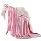 NANPIPER Fleece Blanket Reversible Sherpa Flannel Throw Blanket Super Soft Fuzzy Plush Microfiber for BedCouch 60x80Pink