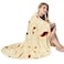 Admitrack Burrito Tortilla Blanket 60in Double Sided Super Soft Flannel Throw Gag Novelty Tortilla White Elephant Gift for Christmas Adults Kids Couples Parties