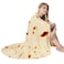 Admitrack Burrito Tortilla Blanket 60in Double Sided Super Soft Flannel Throw Gag Novelty Tortilla White Elephant Gift for Christmas Adults Kids Couples Parties