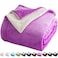 LBRO2M Sherpa Fleece Bed Blanket Twin Size Super Soft Fuzzy Plush Warm Cozy Fluffy Microfiber Couch Throw Velvet Double Reversible Luxurious BlanketsPurple