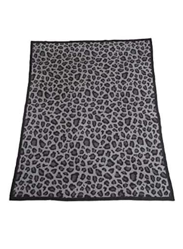 Barefoot Dreams CozyChic Safari Blanket Dove Gray Multi