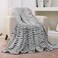 FY FIBER HOUSE Flannel Fleece Throw Microfiber Blanket with 3D Zebra Print50 by 60InchBlack