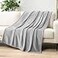 PAVILIA Light Grey Fleece Throw Blanket for Couch Twin Size Silver Super Soft Fuzzy Flannel Throw for Sofa Luxury Plush Microfiber Blanket Twin Bed Home Decorative Velvet Gift Blanket 60x80