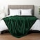 PAVILIA Fleece Blanket King Size Super Soft Plush Luxury Flannel Throw Lightweight Microfiber Blanket for Sofa Couch Bed Emerald Green 90x108 inches