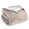 Bare Home Sherpa Fleece Blanket ThrowTravel Size Blanket for Bed Sofa and Couch Warm Lightweight Fluffy Soft Reversible ThrowTravel Light Taupe