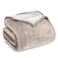 Bare Home Sherpa Fleece Blanket ThrowTravel Size Blanket for Bed Sofa and Couch Warm Lightweight Fluffy Soft Reversible ThrowTravel Light Taupe