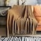 LOMAO Knitted Throw Blanket with Tassels Bubble Textured Soft Blanket Lightweight Warm Throws for Couch Cover Home Decor Khaki 50x60
