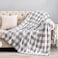 BEDELITE Fleece Throw Blanket for Couch Sofa Bed Buffalo Plaid Decor Grey and White Checkered Blanket Cozy Fuzzy Soft Lightweight Warm Blankets for All Seasons