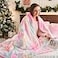 NEWCOSPLAY Super Soft Faux Fur Blanket Twin Size Light Rainbow Sherpa Fuzzy Plush Warm Blanket for Sofa Bed Light Rainbow Twin60x80