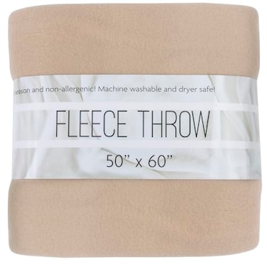 Trail maker 50x60 Throw Blankets Ultra Soft Hypoallergenic Fleece Fall Throw Blanket for Livingroom Couch Chair Bed Beige Khaki