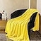 JIAHANNHA Yellow Throw Blanket Fleece Blanket 50x60Super Soft Cozy Plush Throw Blanket for Couch Sofa BedWarm and Lightweight Bed Blankets for Adults
