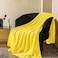 JIAHANNHA Yellow Throw Blanket Fleece Blanket 50x60Super Soft Cozy Plush Throw Blanket for Couch Sofa BedWarm and Lightweight Bed Blankets for Adults