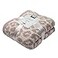 bearberry Fuzzy Leopard Knitted Throw Blanket Soft Cozy Warm Microfiber Blanket for Couch Sofa Bed Travel StoneCream 51x70